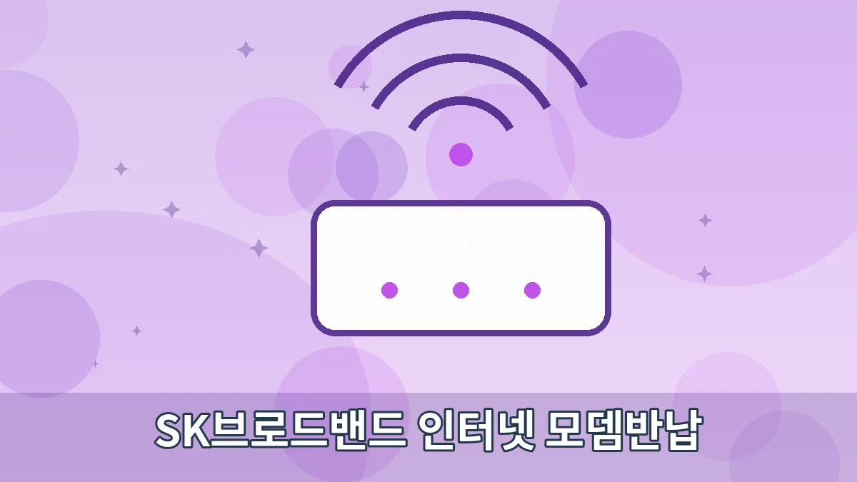 SK브로드밴드 인터넷 모뎀반납 안내 이미지 5