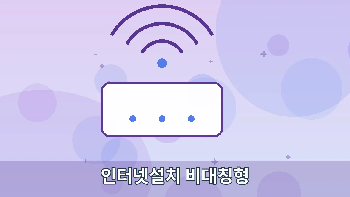 인터넷설치 비대칭형 안내 이미지 3