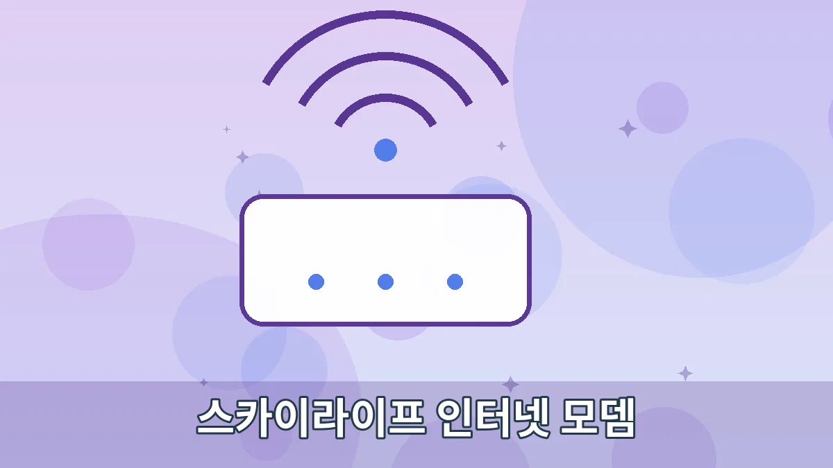 스카이라이프 인터넷 모뎀 안내 이미지 3