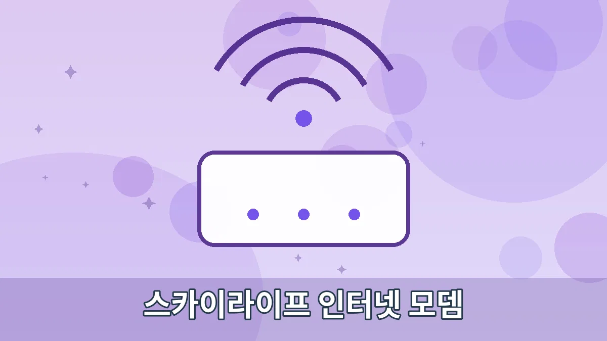 스카이라이프 인터넷 모뎀 안내 이미지 4