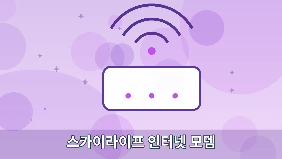 스카이라이프 인터넷 모뎀 안내 이미지 5
